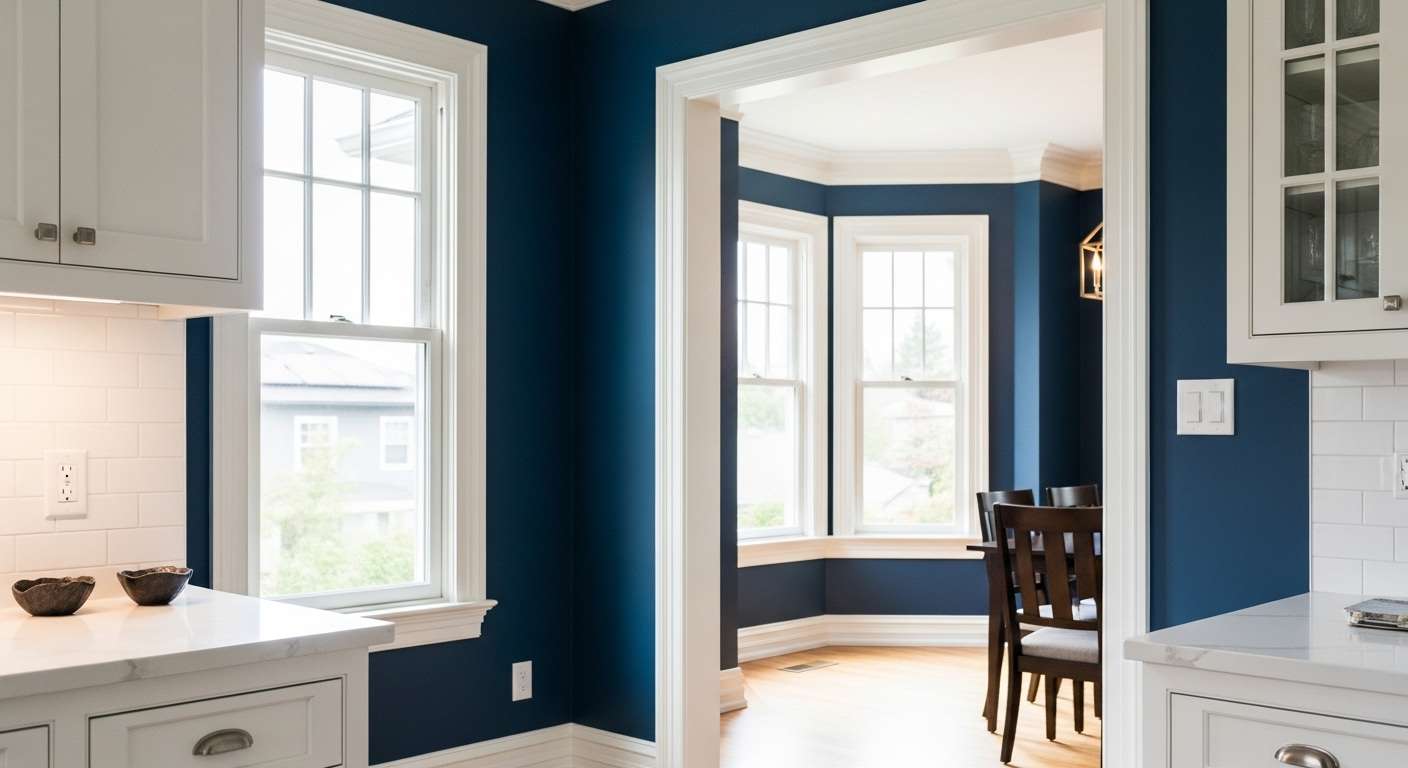 Expert interior painting inside a beautiful Seattle home