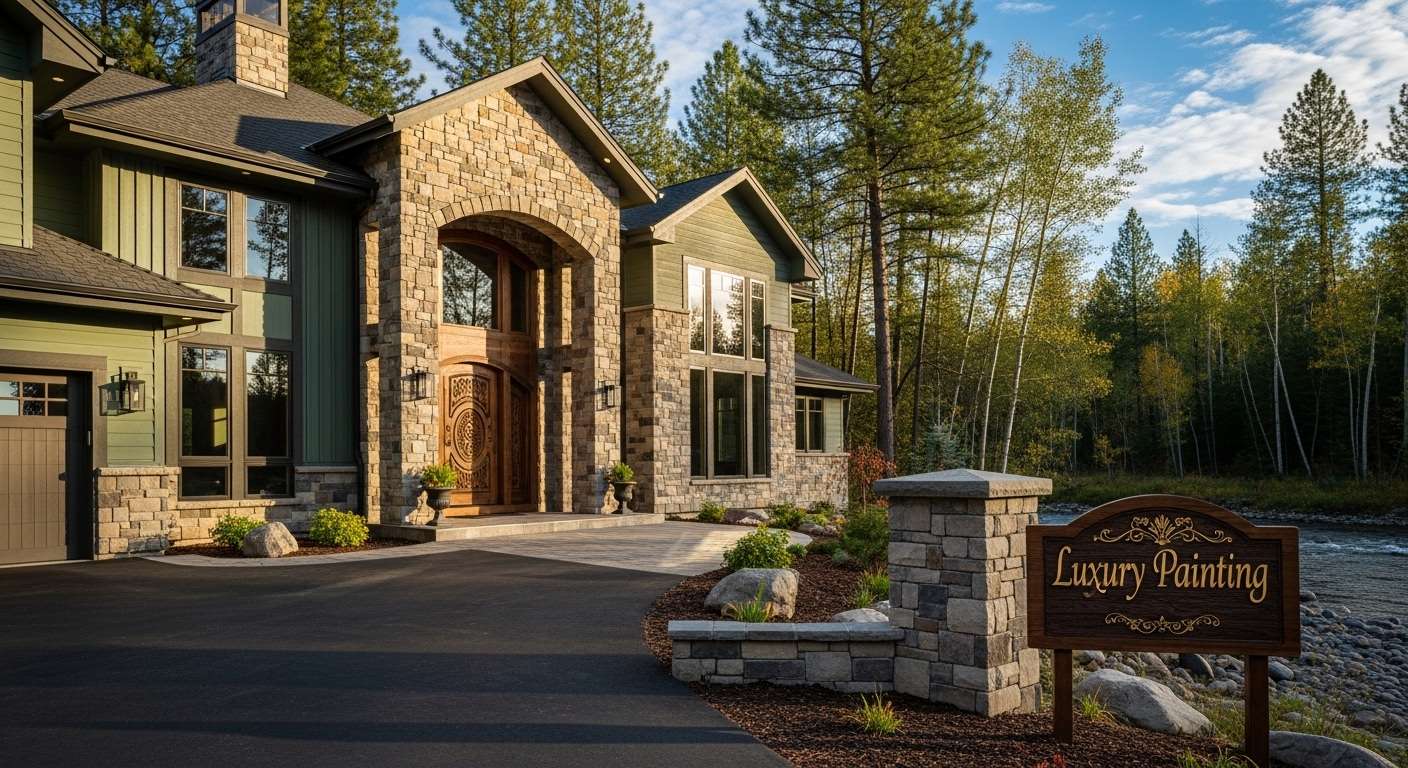Beautiful woodland home interior in Spokane