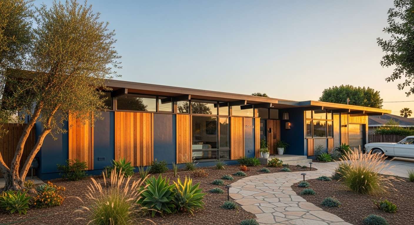 Beautiful mid-century residential neighborhood in Spokane South Hill