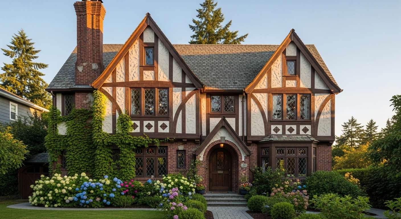 Beautiful historic Tudor home interior in Montlake Seattle